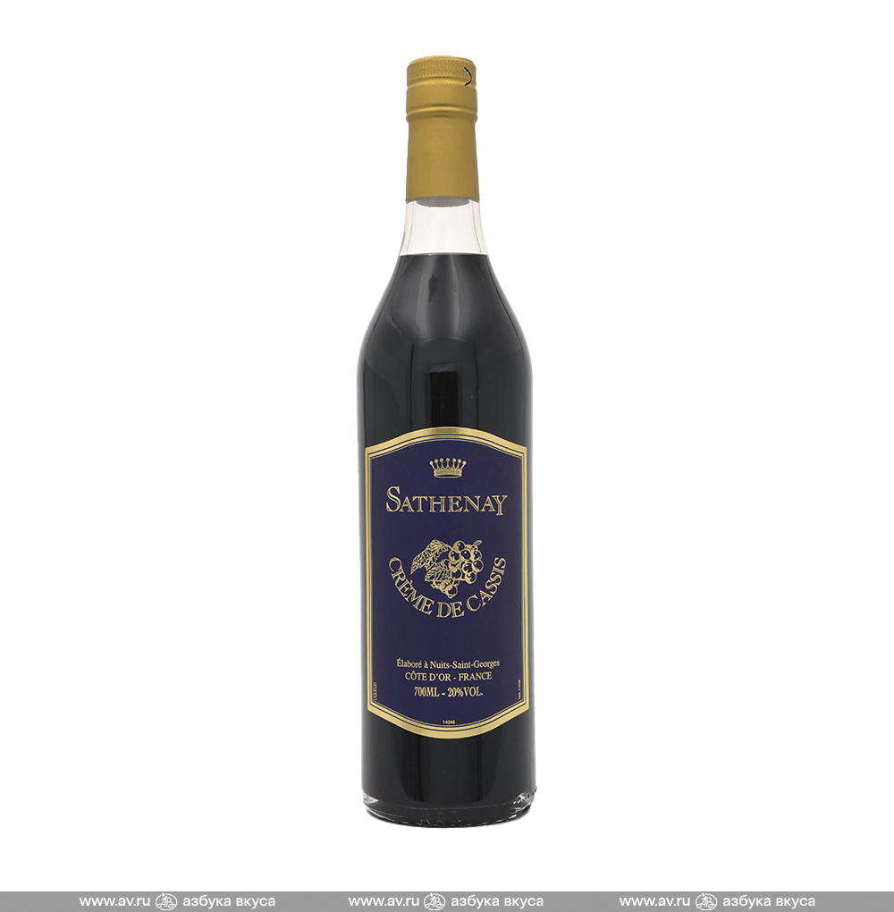 Изображение товара Ликер Sathenay Creme de Cassis 0.7L натуральный из французской черной смородины