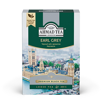 Чай чёрный Earl Grey, Ahmad Tea, 200 г, Россия