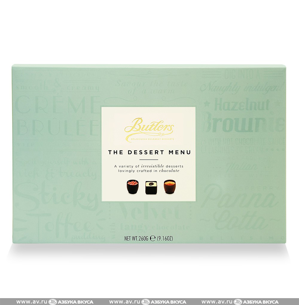 Изображение товара Набор шоколадных конфет The Dessert Menu, Butlers, 260 г, Ирландия Изображение товара Набор шоколадных конфет The Dessert Menu, Butlers, 260 г, Ирландия