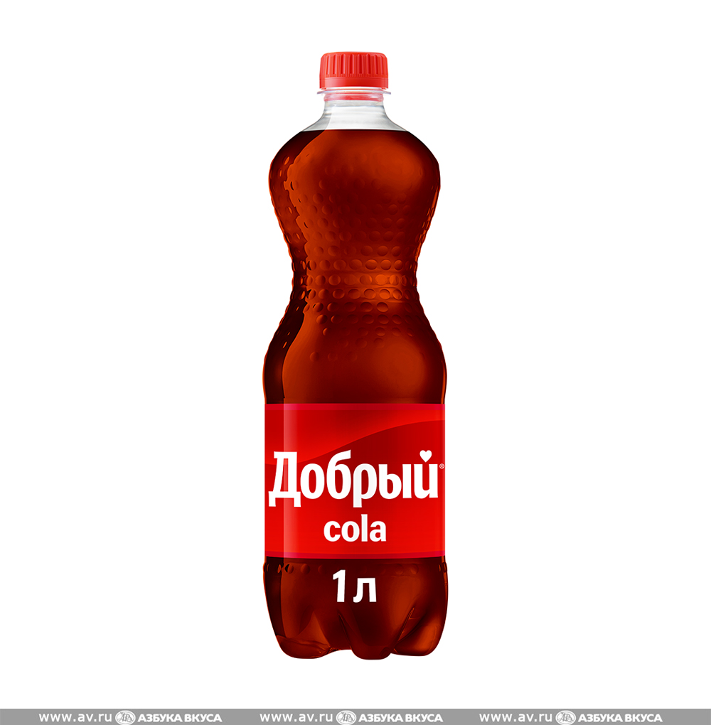 Изображение товара Напиток газированный Cola, «Добрый», 1 л, Россия Изображение товара Напиток газированный Cola, «Добрый», 1 л, Россия