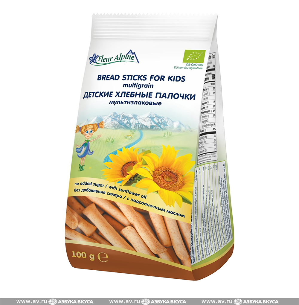 Изображение товара Палочки хлебные детские мультизлаковые, Fleur Alpine, 100 г, Германия Изображение товара Палочки хлебные детские мультизлаковые, Fleur Alpine, 100 г, Германия