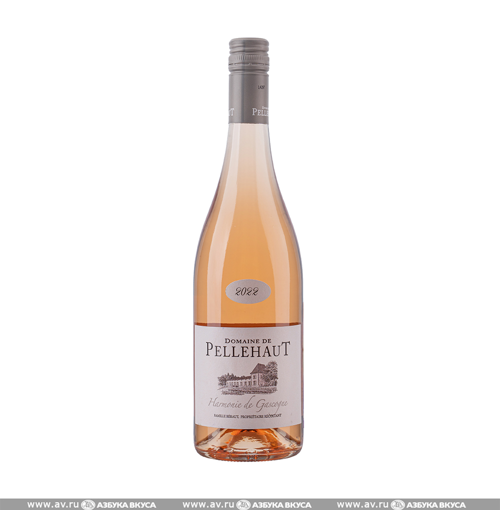 Изображение товара Вино французское розовое IGP Cotes de Gascogne Harmonie de Gascogne Domaine Pellehaut, 0.75 L