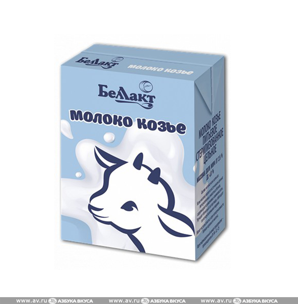 Изображение товара Молоко козье питьевое от 2.5 % до 4.0 %, стерилизованное цельное, «Беллакт», 200 мл, Беларусь, БЗМЖ Изображение товара Молоко козье питьевое от 2.5 % до 4.0 %, стерилизованное цельное, «Беллакт», 200 мл, Беларусь, БЗМЖ
