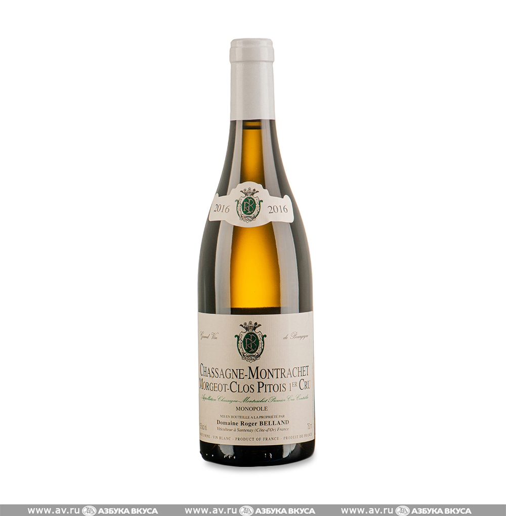 Изображение товара Вино французское белое AOC Chassagne-Montrachet 1-er Cru Morgeot Clos Pitois Roger Belland, 0.75 L