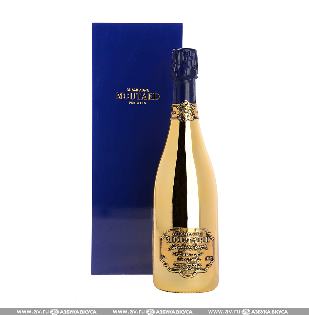 Изображение товара Игристое вино французское белое брют AOC Champagne Moutard Cuvee 6 Cepages d'Or Brut, 0.75 L, п/у Изображение товара Игристое вино французское белое брют AOC Champagne Moutard Cuvee 6 Cepages d'Or Brut, 0.75 L, п/у