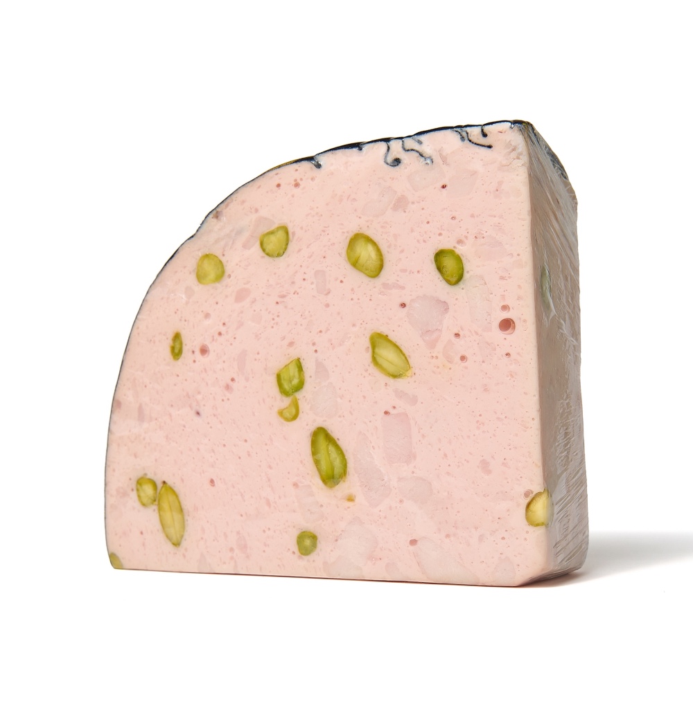Изображение товара Колбаса вареная Мортаделла Mortadella di Pollo из мяса курицы, «Allessandro Giovanni», Россия Изображение товара Колбаса вареная Мортаделла Mortadella di Pollo из мяса курицы, «Allessandro Giovanni», Россия