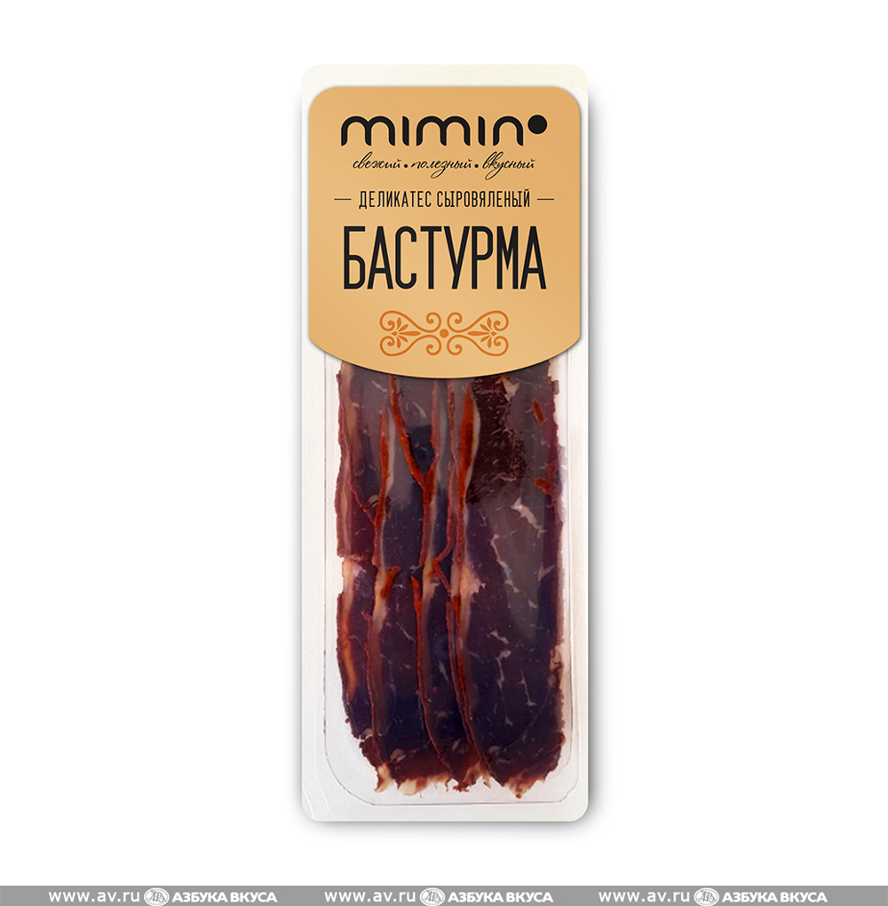 Изображение товара Бастурма сыровяленая из говядины, «MIMIN», нарезка, Россия Изображение товара Бастурма сыровяленая из говядины, «MIMIN», нарезка, Россия