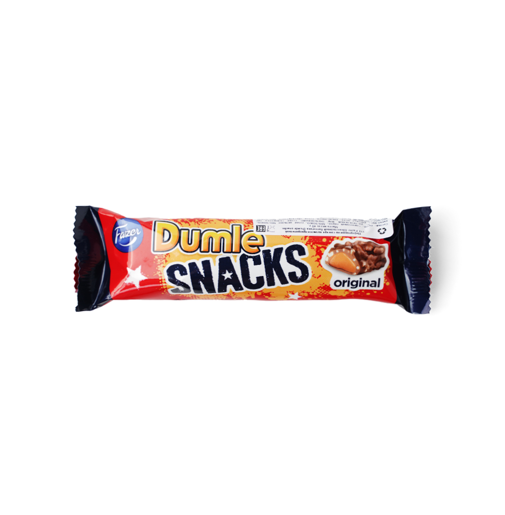 Изображение товара Шоколадный батончик Dumle Snacks, Fazer, 40 г, Финляндия