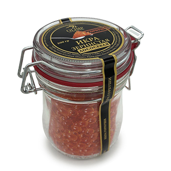 Изображение товара Икра лососевая зернистая горбуши, новая путина 2025 г, «Олимп», 500 г, ст/б, Россия