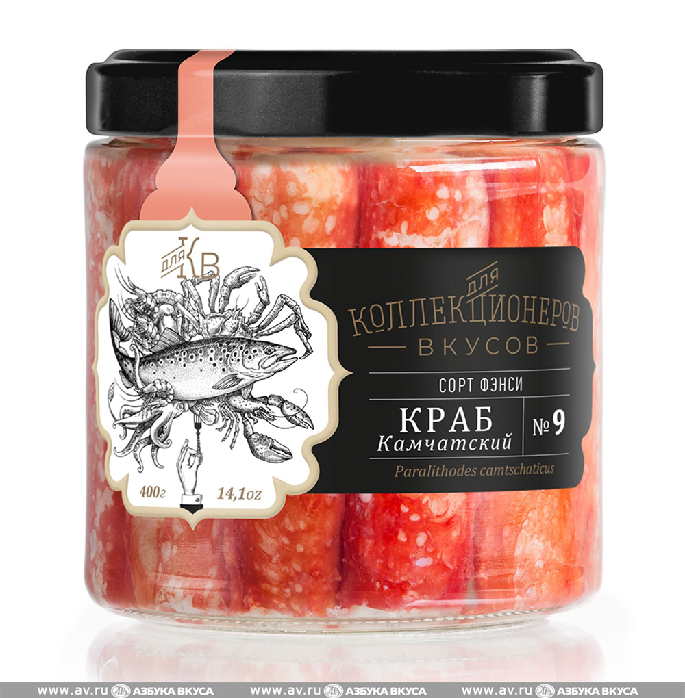 Изображение товара Краб камчатский для Коллекционеров вкусов в собственном соку №9 400г ст/б Россия