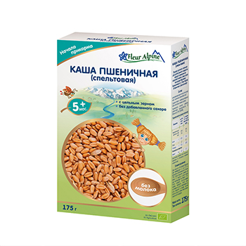 Изображение товара Каша пшеничная безмолочная, с 5 месяцев, Fleur Alpine, 175 г, Германия