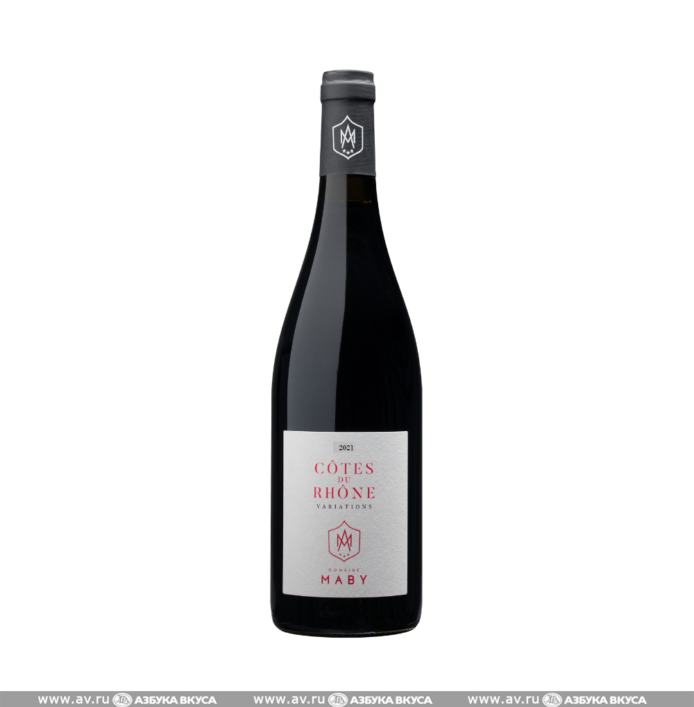 Изображение товара Вино французское красное AOC Cotes du Rhone Domaine Maby, 0.75 L Изображение товара Вино французское красное AOC Cotes du Rhone Domaine Maby, 0.75 L