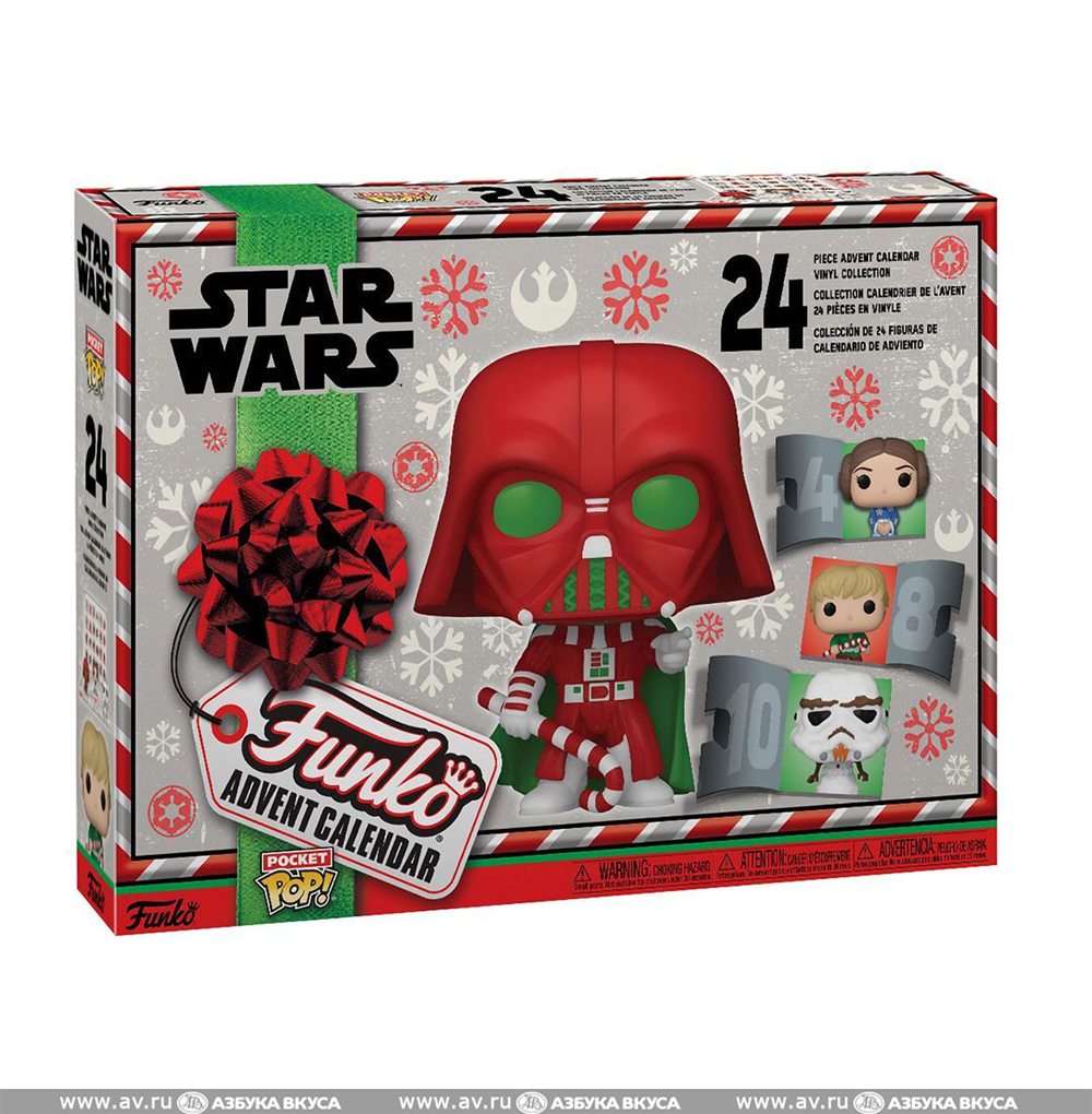 Изображение товара Набор подарочный Funko Advent Calendar Star Wars Holiday 2022 (Pkt POP) 24 фигурки 62090 Изображение товара Набор подарочный Funko Advent Calendar Star Wars Holiday 2022 (Pkt POP) 24 фигурки 62090