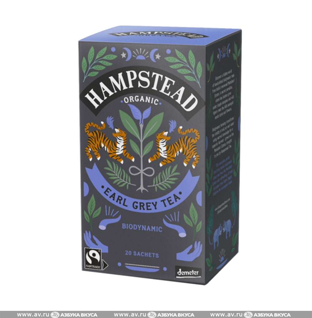 Изображение товара Чай черный «Эрл Грей», Hampstead, 20х2 г, Великобритания Изображение товара Чай черный «Эрл Грей», Hampstead, 20х2 г, Великобритания