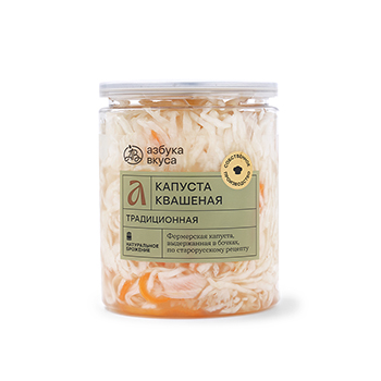 Капуста квашеная традиционная, «Азбука вкуса», 470 г, Россия