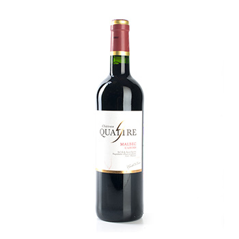 Изображение товара Вино французское красное AOC Cahors Malbec Chateau Quattre, 0.75 L