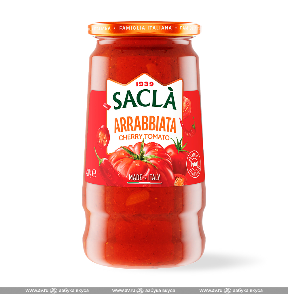 Изображение товара Соус томатный с томатами черри и перцем чили, Sacla, 420 г, Италия Изображение товара Соус томатный с томатами черри и перцем чили, Sacla, 420 г, Италия