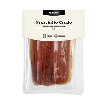 Изображение товара Прошутто крудо Mattonella сыровяленая из свинины, «Ипатов», 70 г, нарезка, Россия