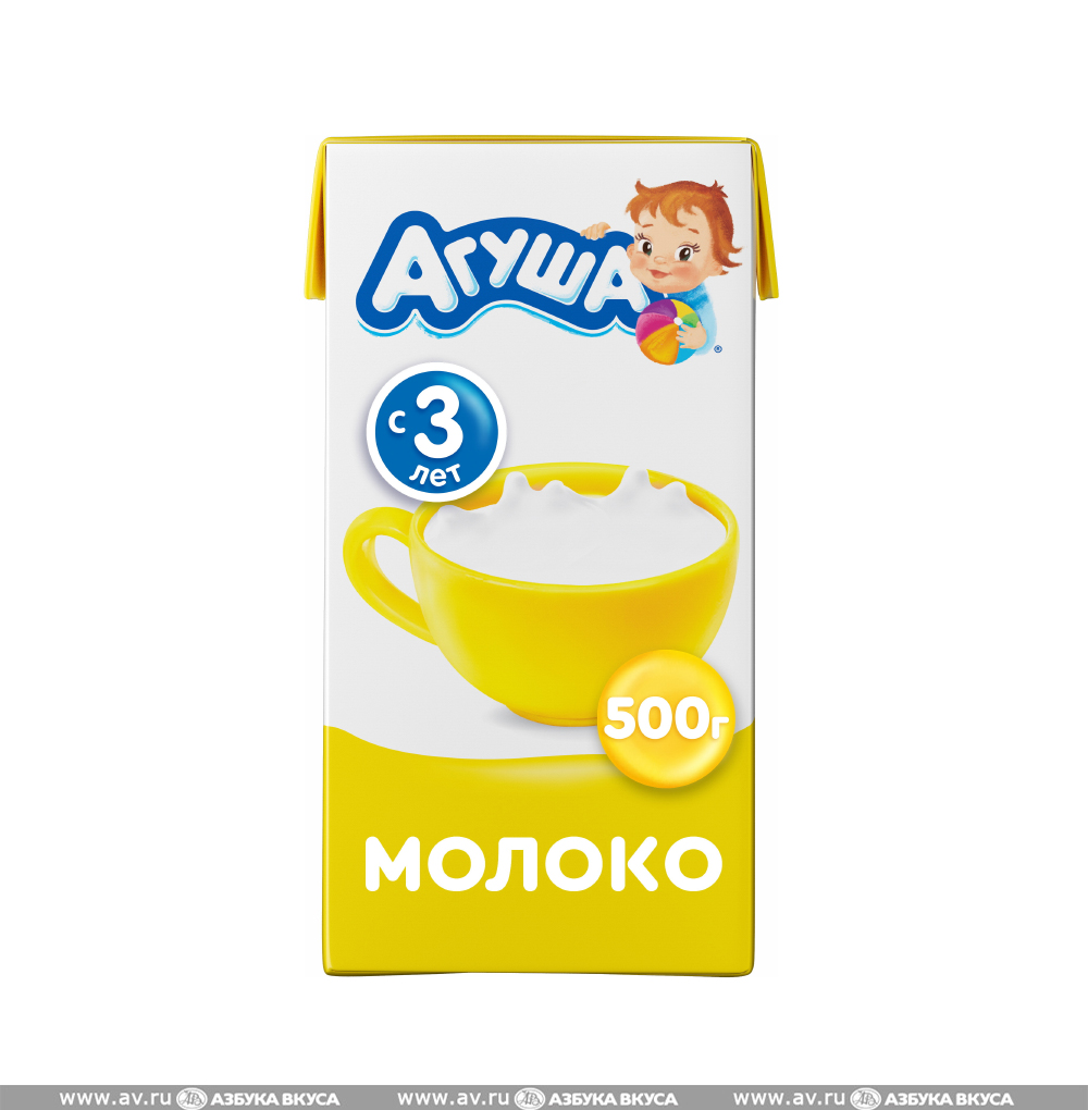 Изображение товара Молоко детское стерилизованное 3.2%, «Агуша», 500 мл, Россия Изображение товара Молоко детское стерилизованное 3.2%, «Агуша», 500 мл, Россия