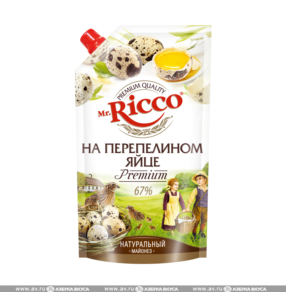 Изображение товара Майонез на перепелином яйце 67%, «Mr.Ricco», Россия