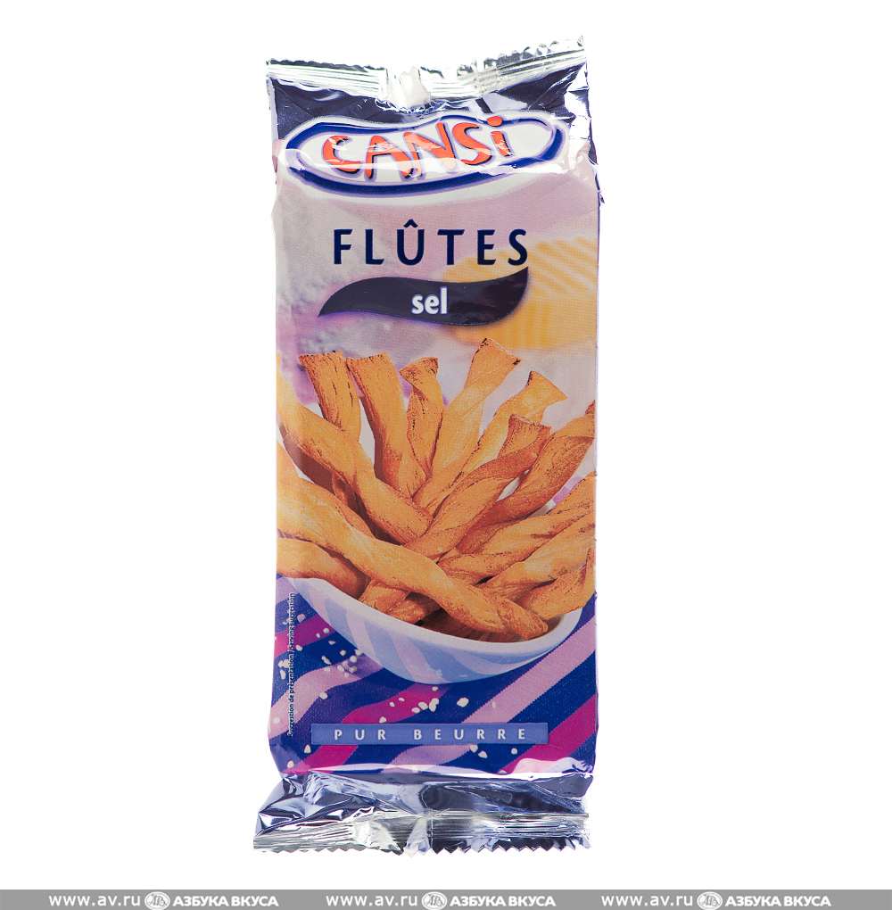 Изображение товара Палочки Flutes Sel слоёные воздушные с солью, Cansi, 125 г, Франция Изображение товара Палочки Flutes Sel слоёные воздушные с солью, Cansi, 125 г, Франция