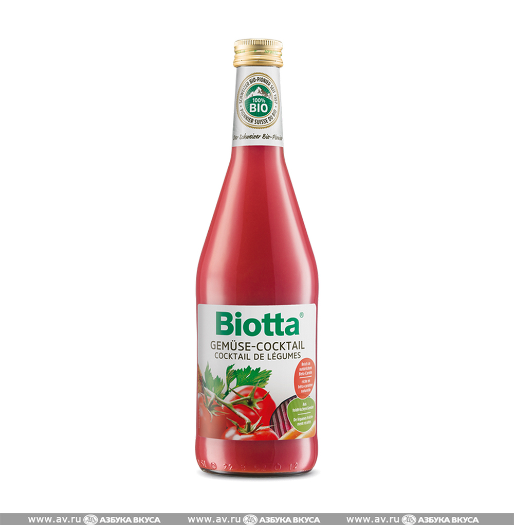 Изображение товара Сок прямого отжима Biotta мультиовощной с пряными травами 0.5л, Швейцария Изображение товара Сок прямого отжима Biotta мультиовощной с пряными травами 0.5л, Швейцария
