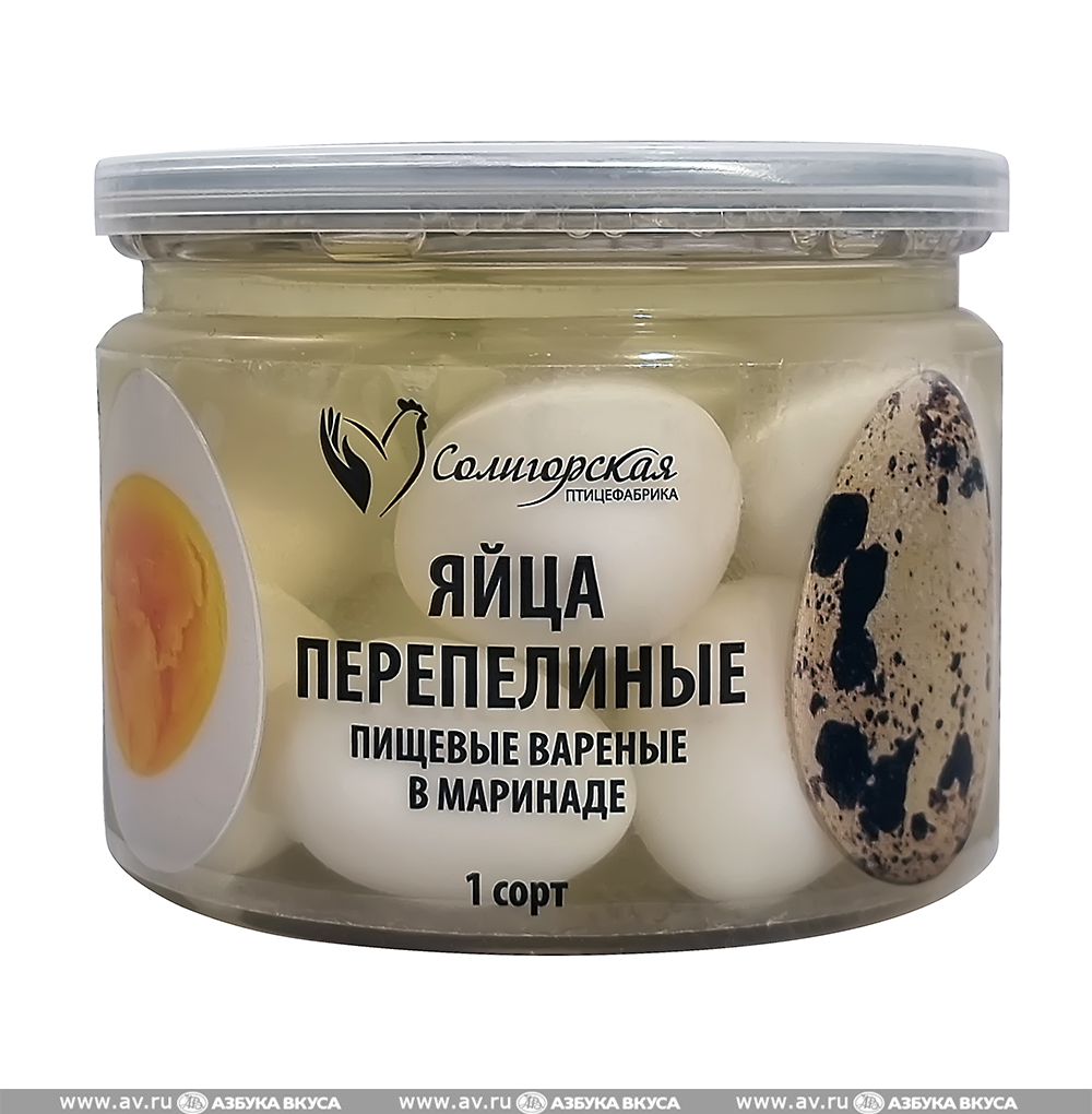 Изображение товара Яйца перепелиные варёные в маринаде, «Солигорская птицефабрика», 300 г, Беларусь Изображение товара Яйца перепелиные варёные в маринаде, «Солигорская птицефабрика», 300 г, Беларусь