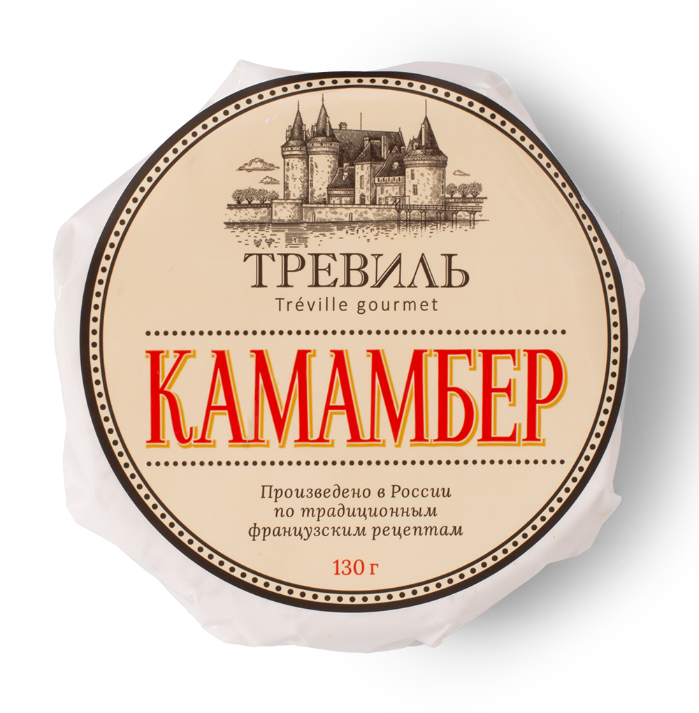 Изображение товара Сыр мягкий Камамбер Гурмэ 50%, «Тревиль», Россия БЗМЖ