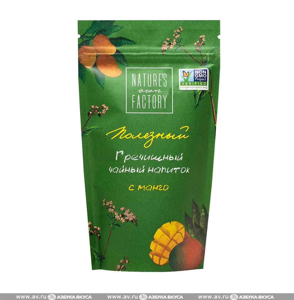 Изображение товара Напиток чайный гречишный с манго, Nature's Own Factory, 100 г, Россия Изображение товара Напиток чайный гречишный с манго, Nature's Own Factory, 100 г, Россия