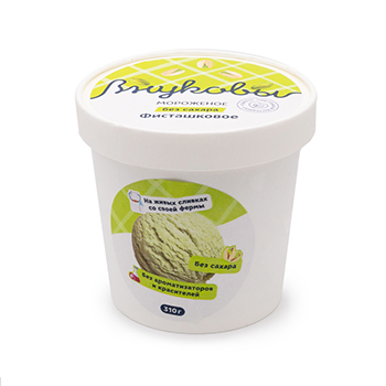 Изображение товара Мороженое «Фисташковое» без сахара, «Внуковы», 310 г, Россия