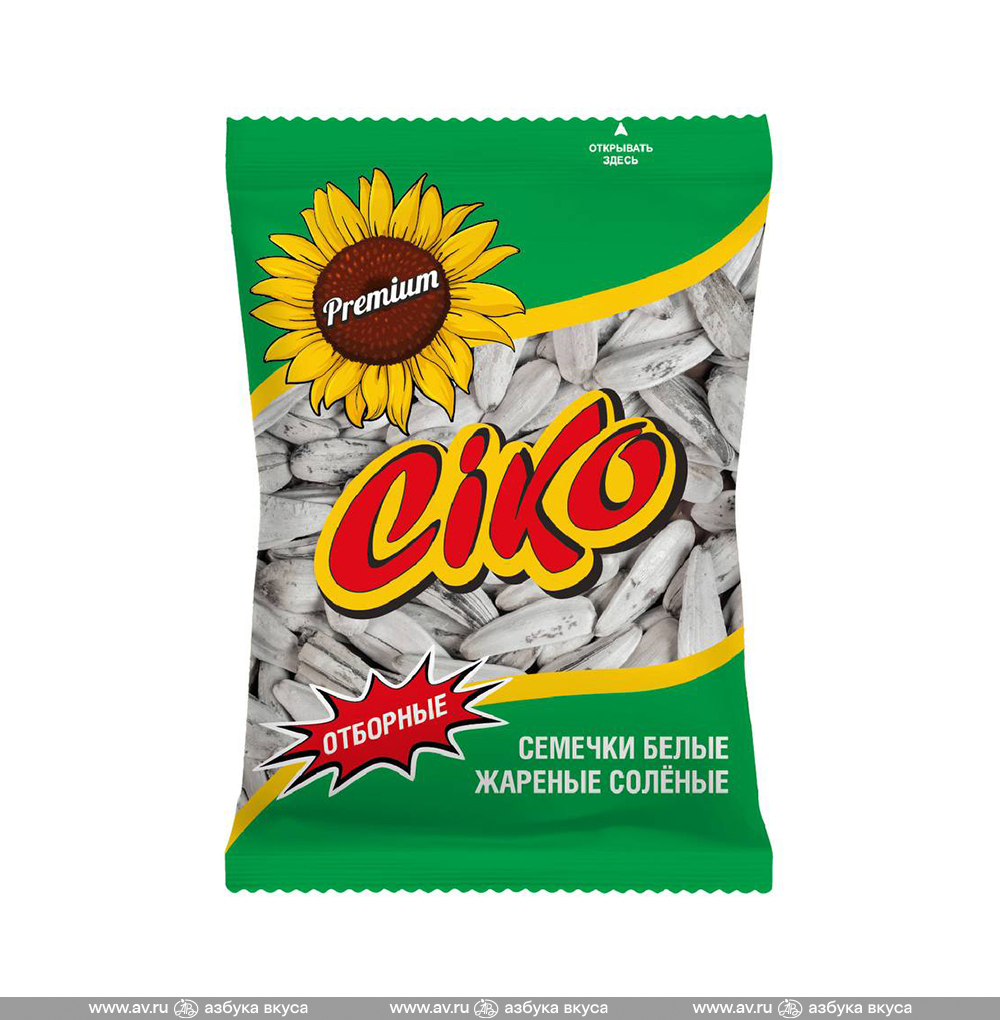 Изображение товара Семечки белые жареные солёные, Ciko, 100 г, Россия Изображение товара Семечки белые жареные солёные, Ciko, 100 г, Россия