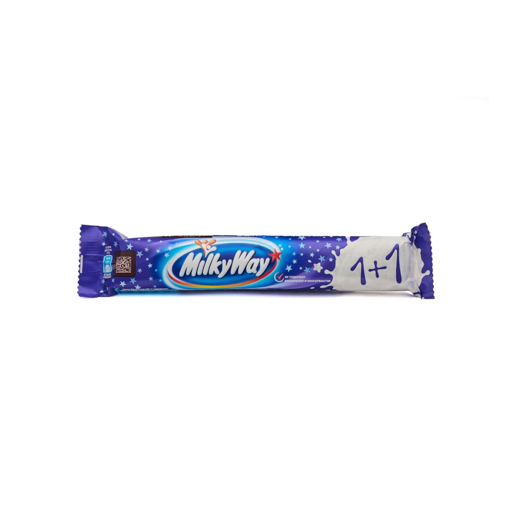 Изображение товара Шоколадный батончик 1 + 1, Milky Way, 52 г, Россия