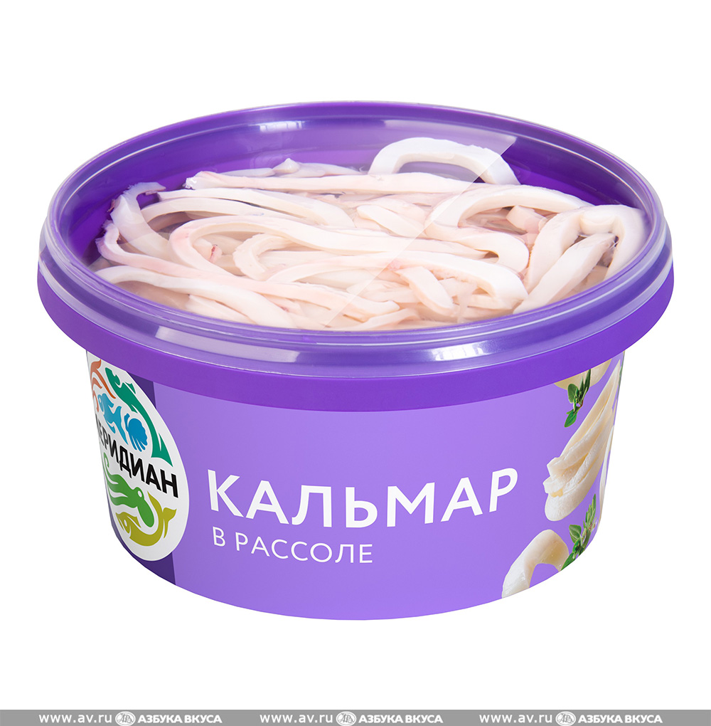 Изображение товара Кальмар в рассоле, «Меридиан», 430 г, Россия Изображение товара Кальмар в рассоле, «Меридиан», 430 г, Россия