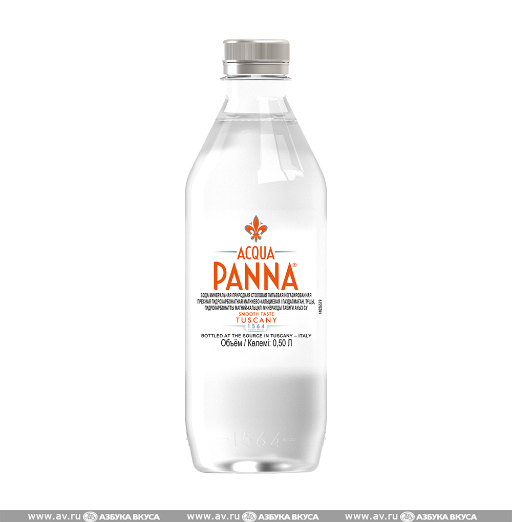 Изображение товара Вода минеральная негазированная, Acqua Panna, 0.5 л, пластиковая бутылка, Италия