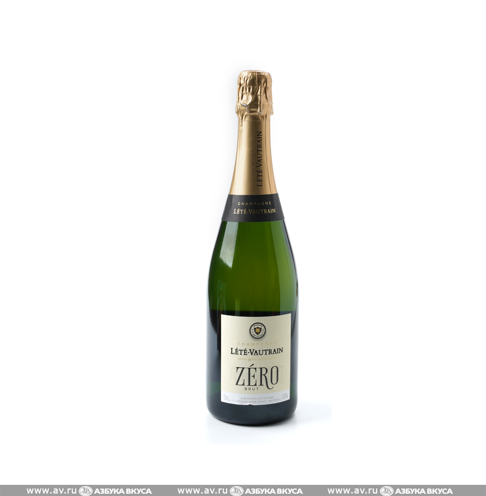 Изображение товара Игристое вино французское белое э/брют AOC Champagne Lete Vautrain Brut Zero, 0.75 L, п/у