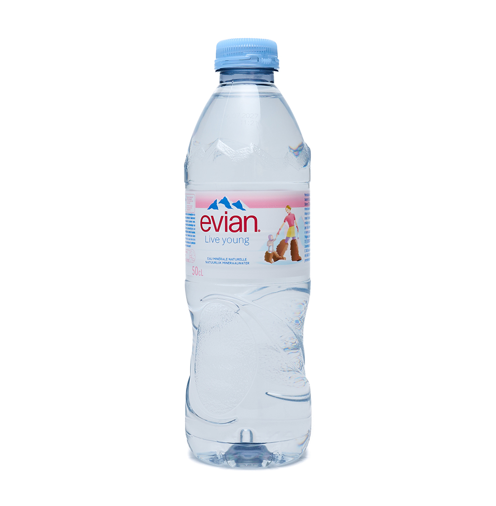 Изображение товара Вода минеральная негазированная, Evian, 0.5 л, Франция Изображение товара Вода минеральная негазированная, Evian, 0.5 л, Франция
