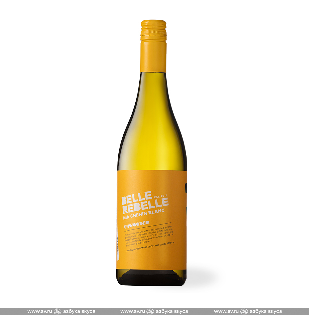 Изображение товара Вино южноафриканское белое Belle Rebelle Mia Chenin Blanc Stofberg, 0.75 L Изображение товара Вино южноафриканское белое Belle Rebelle Mia Chenin Blanc Stofberg, 0.75 L