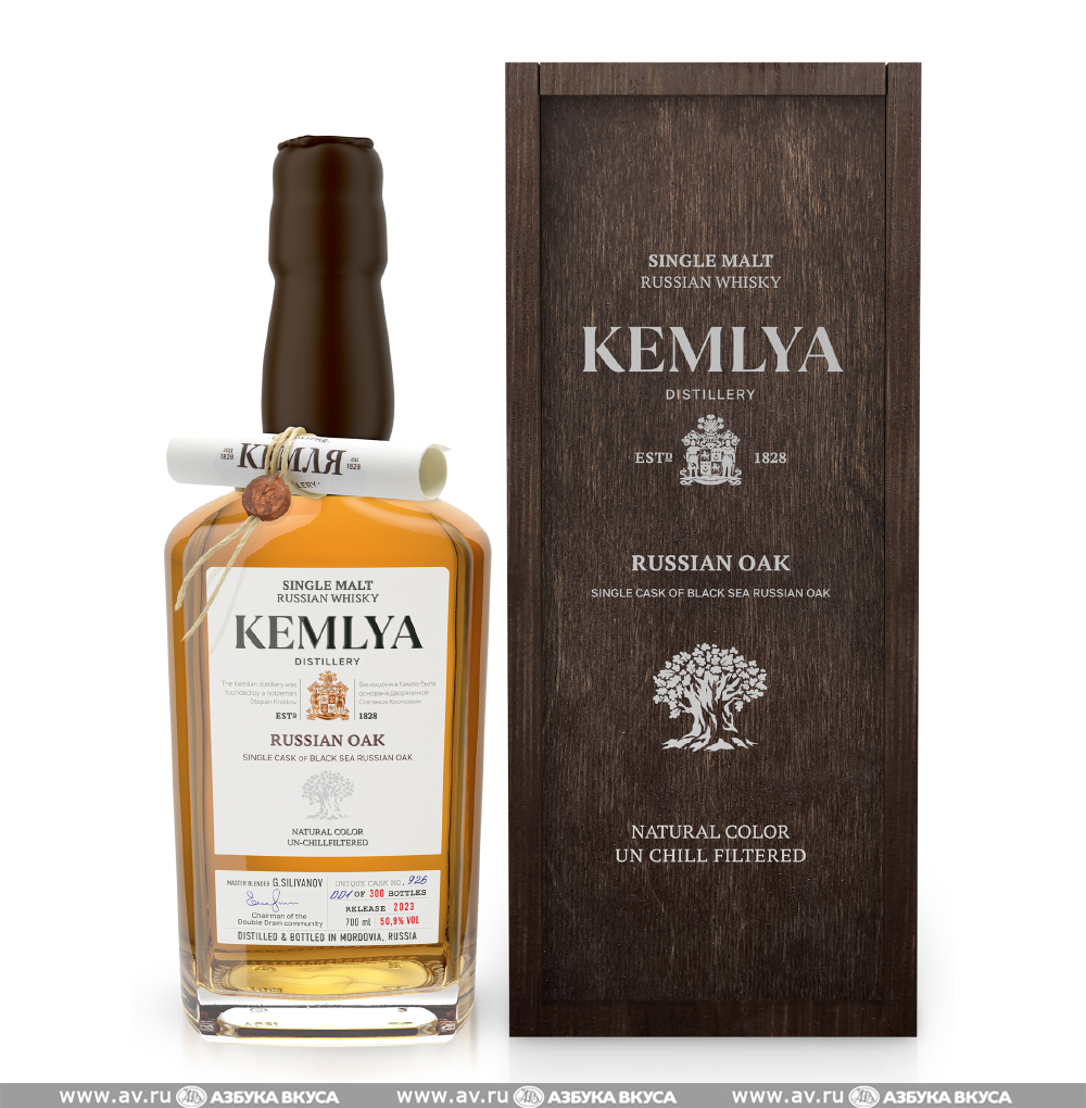Изображение товара Российский односолодовый виски Kemlya Russian Oak Single Cask 50.9% 0.7 Л Изображение товара Российский односолодовый виски Kemlya Russian Oak Single Cask 50.9% 0.7 Л