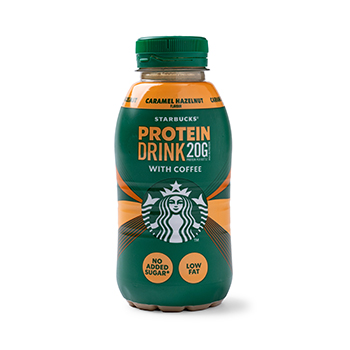 Изображение товара Молочный кофейный напиток Protein Drink «Карамель и лесной орех», Starbucks, 330 мл, Дания