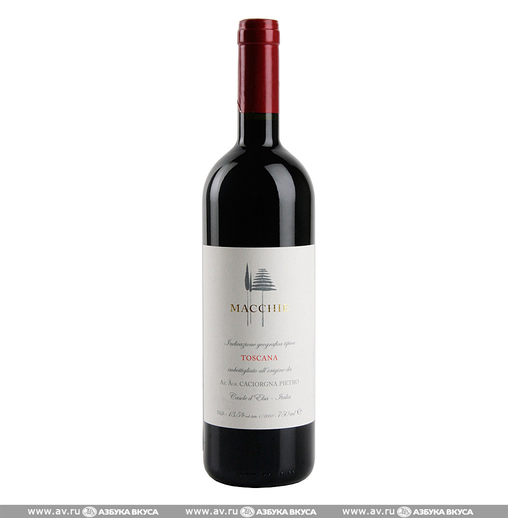 Изображение товара Вино итальянское красное IGT Toscana Macchie Caciorgna Pietro, 0.75 L