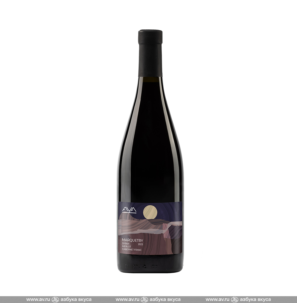 Изображение товара Вино российское красное AYA Marquetry Syrah Merlot Cabernet Franc Чоргун, 0.75 L Изображение товара Вино российское красное AYA Marquetry Syrah Merlot Cabernet Franc Чоргун, 0.75 L