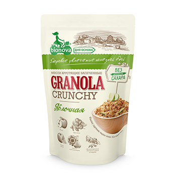 Изображение товара Мюсли запечённые яблочные, Bionova, 400 г, Россия