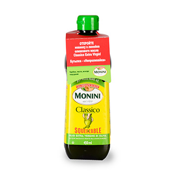 Изображение товара Масло оливковое Extra Virgine «Классическое» с дозатором, Monini, 450 мл, Италия
