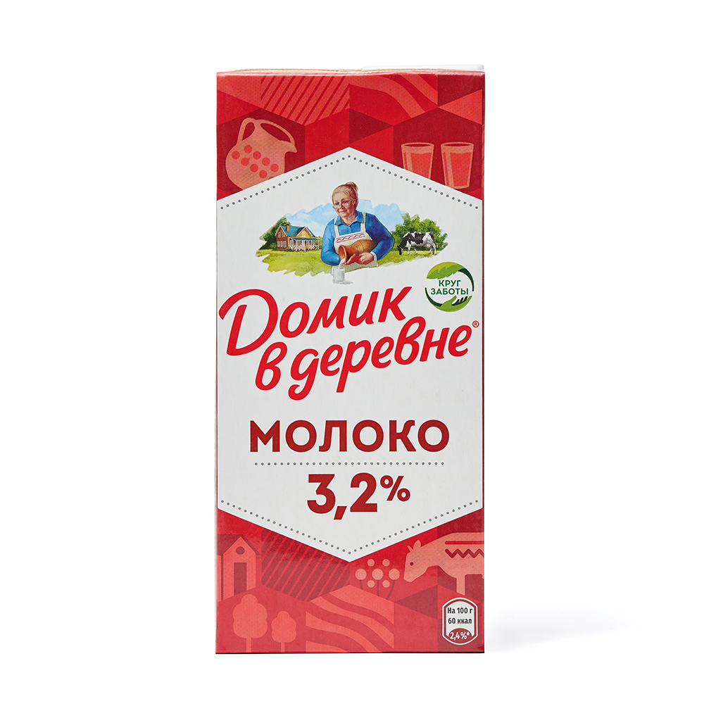 Изображение товара Молоко ультрапастеризованное 3.2%, «Домик в деревне», 950 мл, Россия, БЗМЖ Изображение товара Молоко ультрапастеризованное 3.2%, «Домик в деревне», 950 мл, Россия, БЗМЖ
