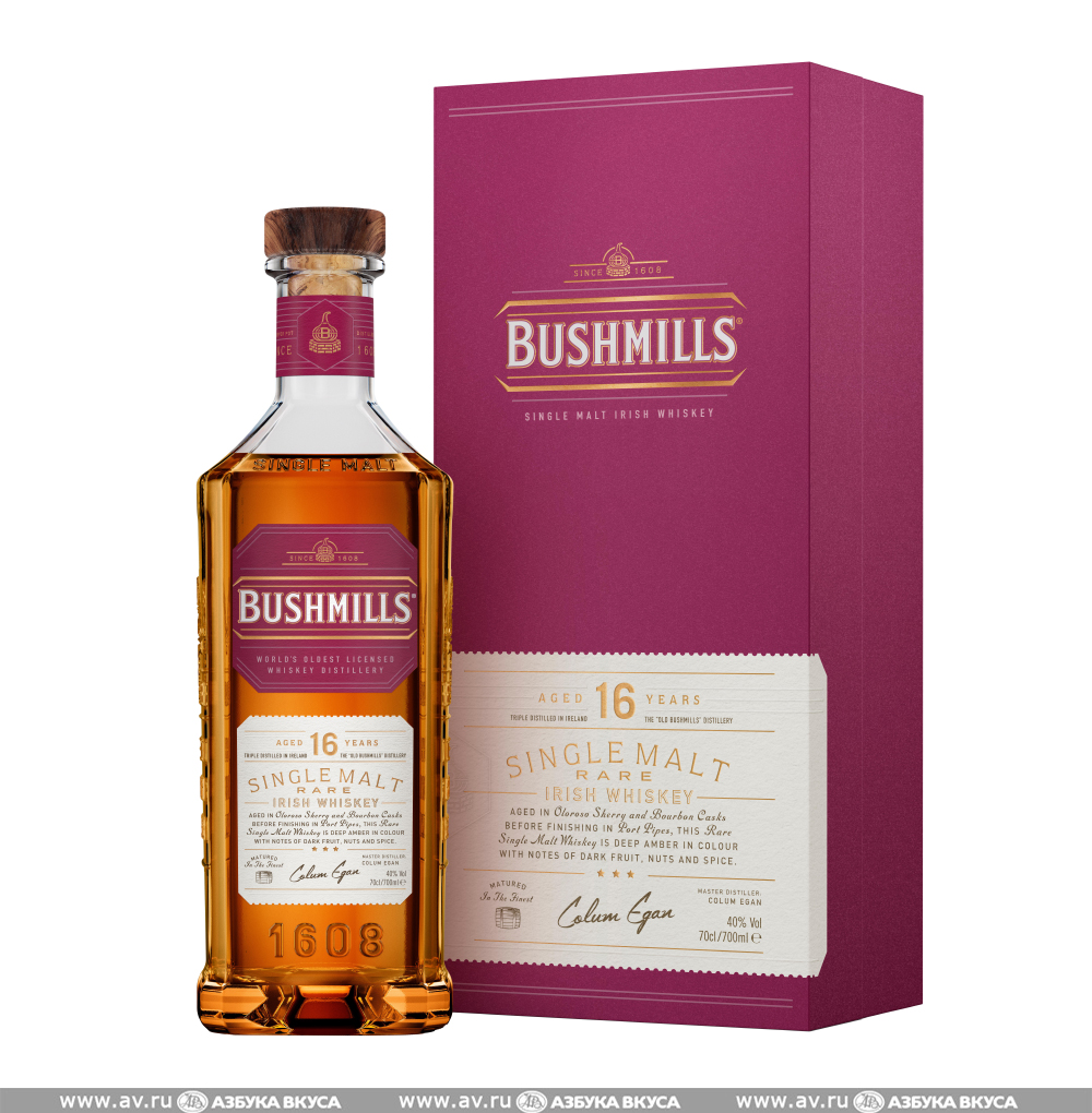 Изображение товара Виски ирландский Bushmills Single Malt 16 YO, 0.7 L, п/у Изображение товара Виски ирландский Bushmills Single Malt 16 YO, 0.7 L, п/у