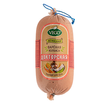 Изображение товара Колбаса варёная «Докторская» веганская, Vego, 500 г, Россия