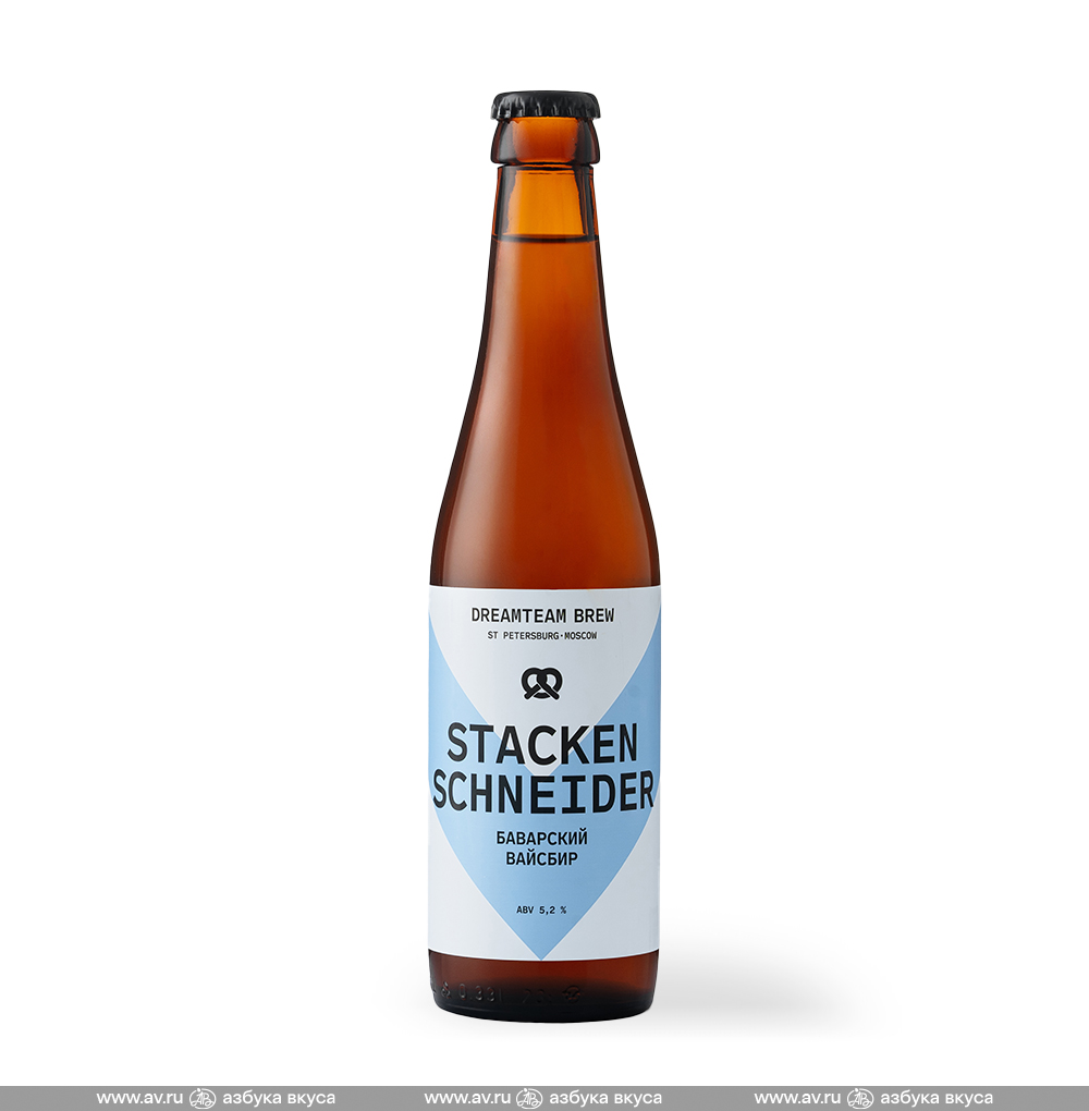 Изображение товара Пиво светлое Dreamteam Brew Stacken Schneider нефильтр. неосветл. 5,2%, 0.33 L, Россия Изображение товара Пиво светлое Dreamteam Brew Stacken Schneider нефильтр. неосветл. 5,2%, 0.33 L, Россия