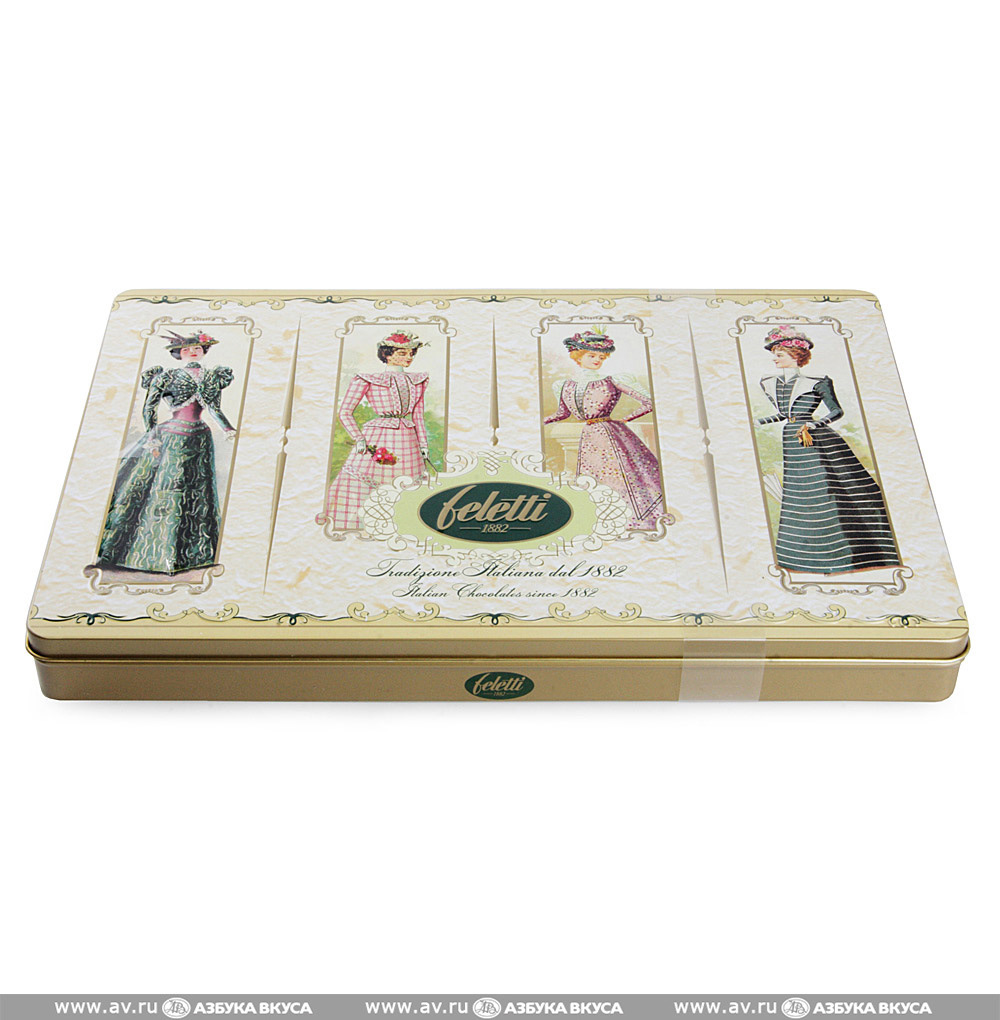 Изображение товара Набор шоколадных конфет Latta Dama с пралине, Feletti 1882, 300 г, Италия Изображение товара Набор шоколадных конфет Latta Dama с пралине, Feletti 1882, 300 г, Италия