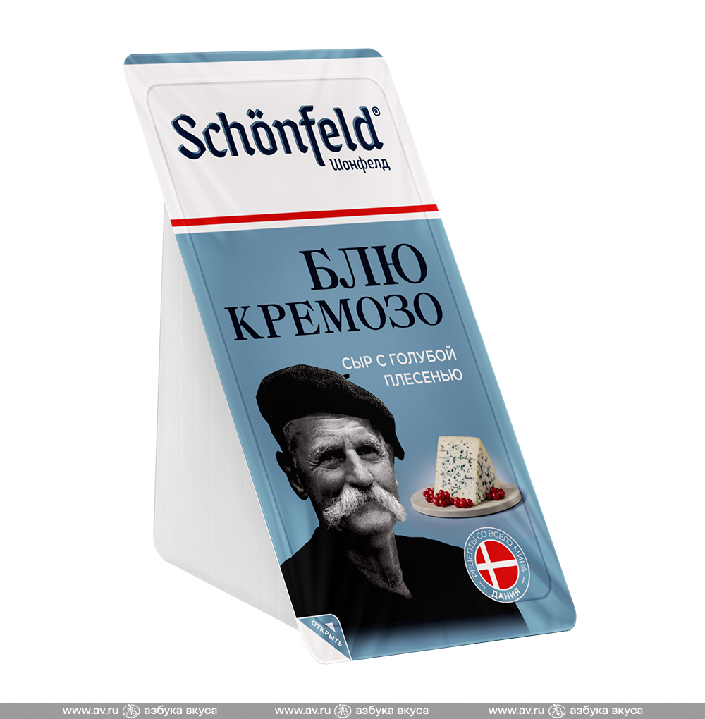 Изображение товара Сыр с голубой плесенью Blue Cremoso 50%, «Schonfeld», Россия БЗМЖ Изображение товара Сыр с голубой плесенью Blue Cremoso 50%, «Schonfeld», Россия БЗМЖ