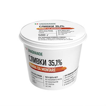 Сливки Panna da Montare 35.1%, Unagrande, 500 г, Россия